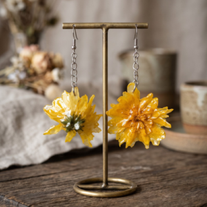 Chrysanthemum flower yellow with chain