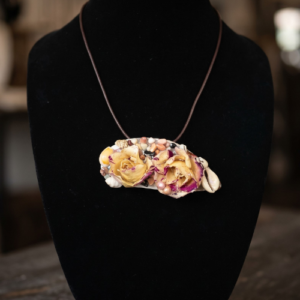Rose with sea shell Necklaces