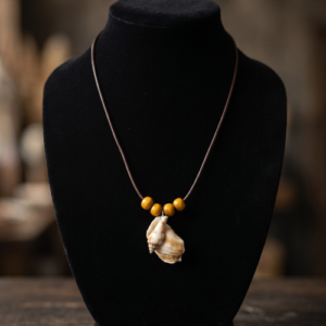Sea shell yellow beads Necklaces
